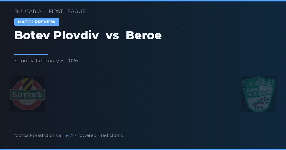 Botev Plovdiv vs Beroe — Prognose und Spielvorschau