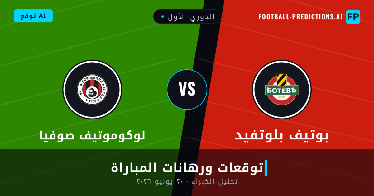 بوتيف بلوتفيد ضد لوكوموتيف صوفيا — توقعات ومعاينة المباراة