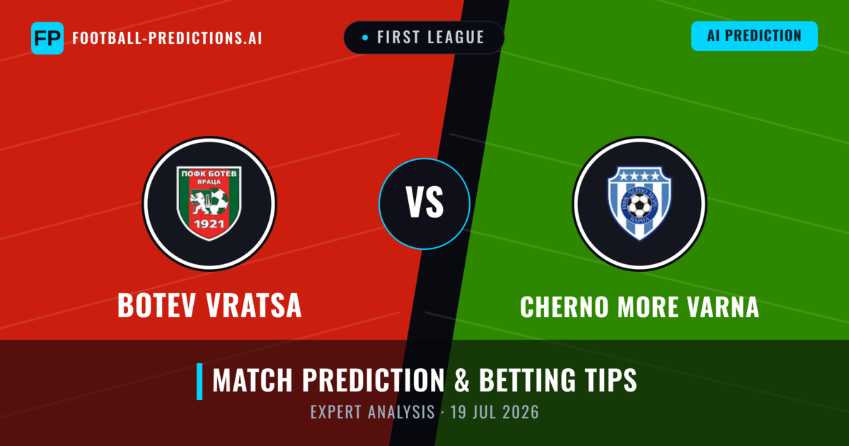 Botev Vratsa vs Cherno More Varna — match prediction & preview