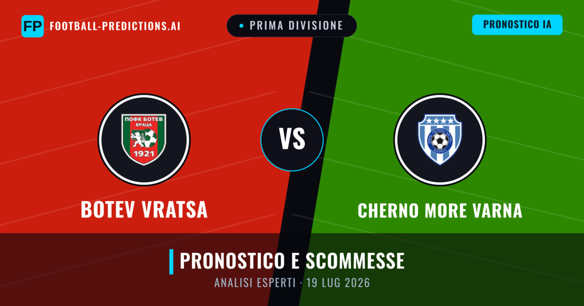 Botev Vratsa vs Cherno More Varna — pronostico e anteprima del match