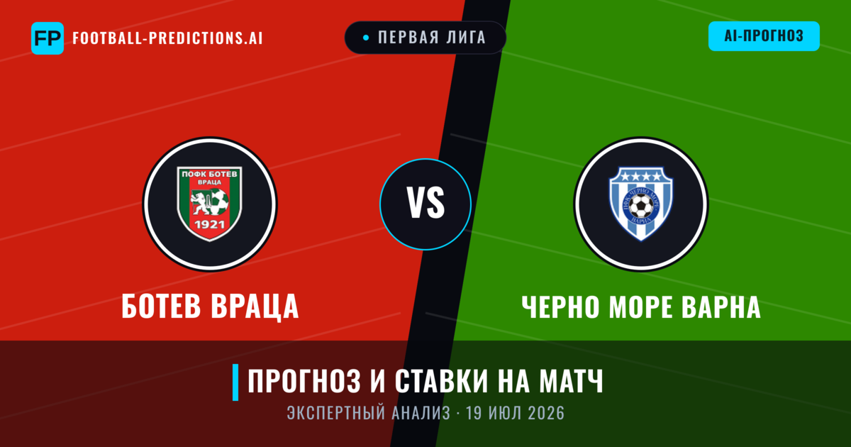 Ботев Враца – Черно Море Варна — прогноз и превью матча