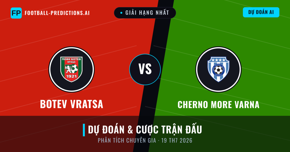 Botev Vratsa vs Cherno More Varna — dự đoán và xem trước trận đấu