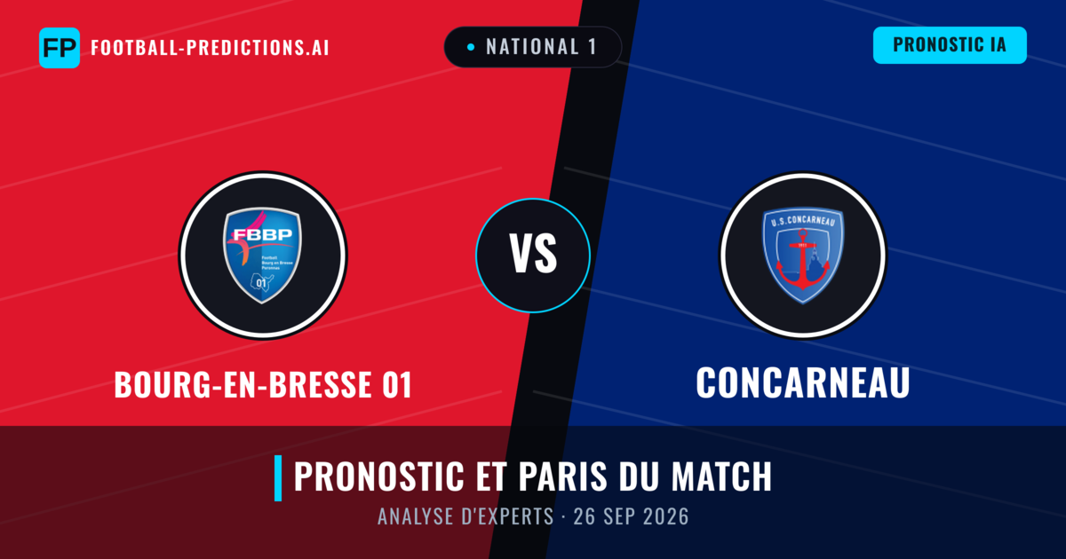 Bourg-en-Bresse 01 vs Concarneau — pronostic et avant-match