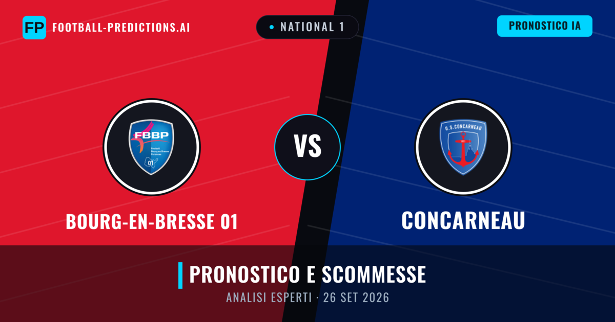 Bourg-en-Bresse 01 vs Concarneau — pronostico e anteprima del match