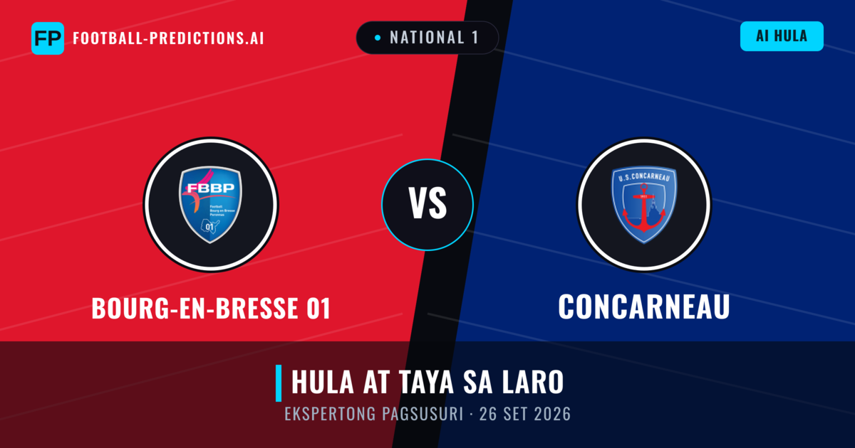 Bourg-en-Bresse 01 vs Concarneau — hula at preview ng laban