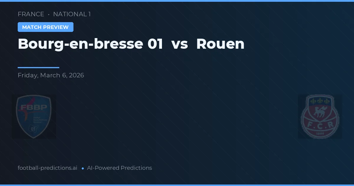 Bourg-en-Bresse 01 vs Rouen — pronostico e anteprima del match