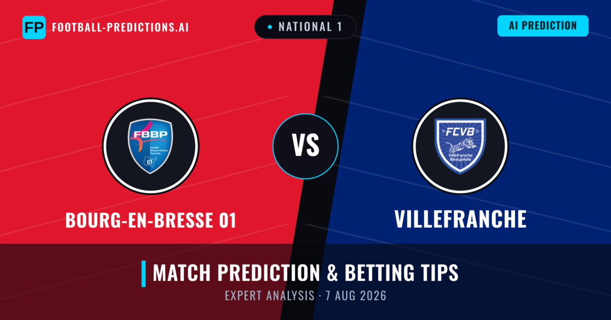 Bourg-en-bresse 01 vs Villefranche — match prediction & preview