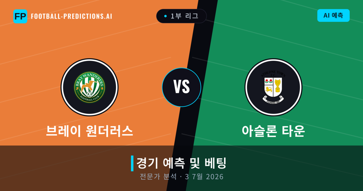 브레이 원더러스 대 아슬론 타운 — 경기 예측 및 프리뷰