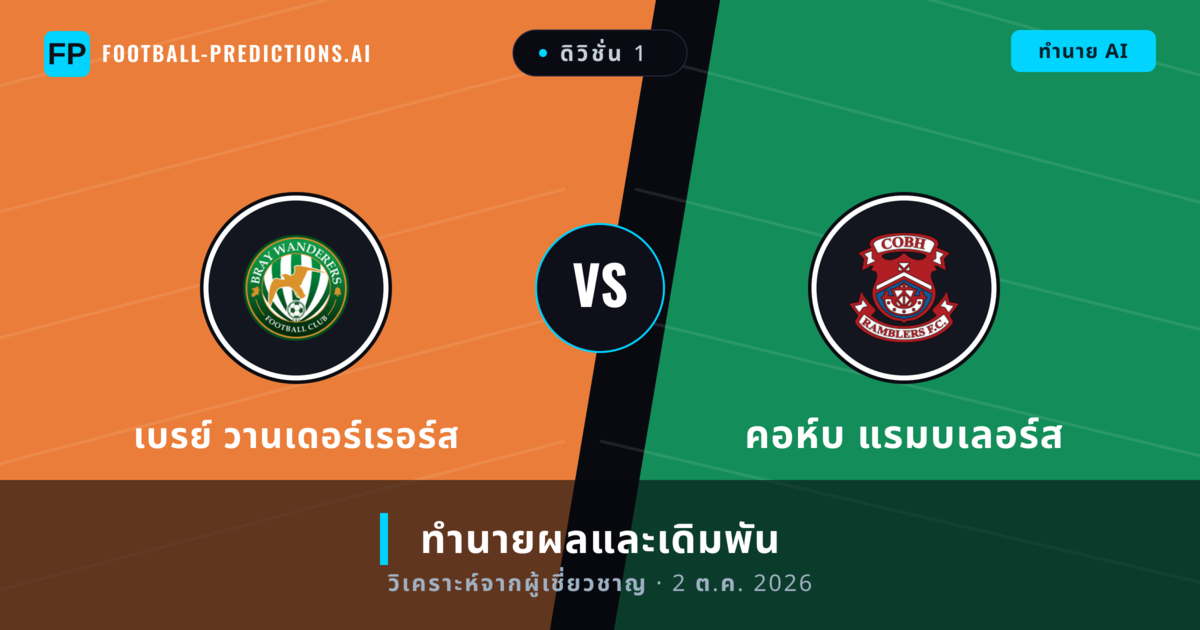 เบรย์ วานเดอร์เรอร์ส พบ คอห์บ แรมบเลอร์ส — ทำนายผลและพรีวิวการแข่งขัน