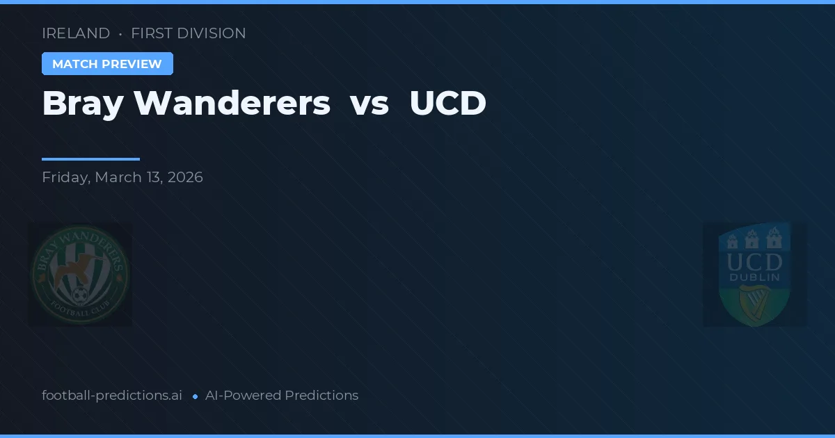 Bray Wanderers vs UCD — prediksi dan pratinjau pertandingan