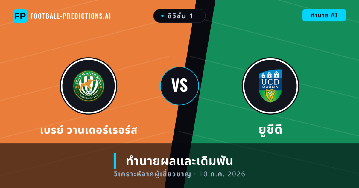 เบรย์ วานเดอร์เรอร์ส พบ ยูซีดี — ทำนายผลและพรีวิวการแข่งขัน