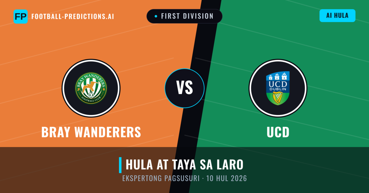 Bray Wanderers vs UCD — hula at preview ng laban