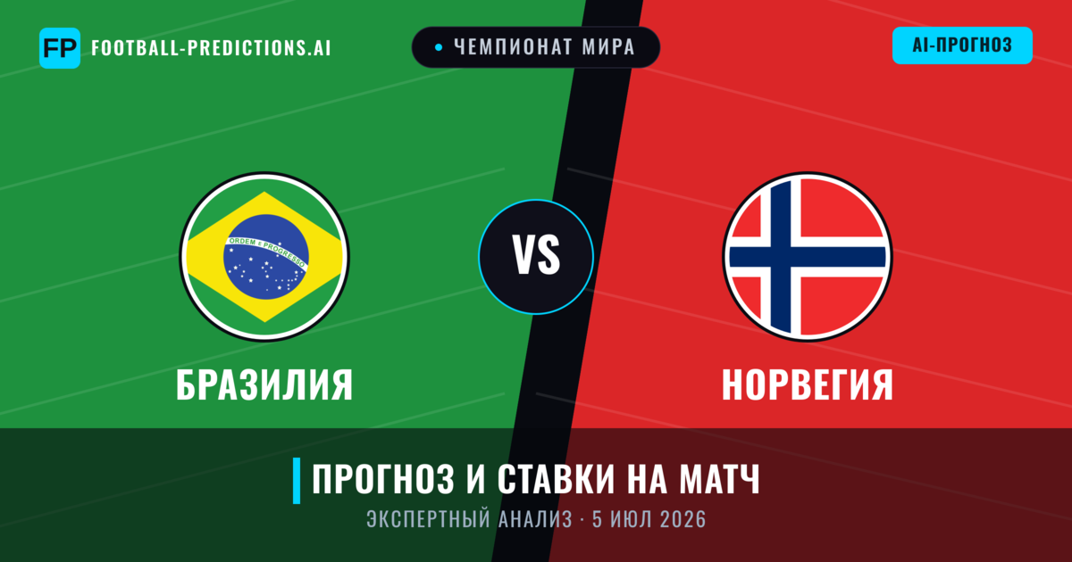 Бразилия – Норвегия — прогноз и превью матча