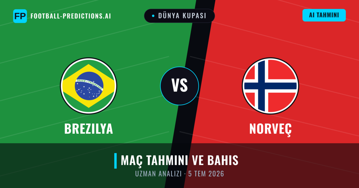 Brezilya - Norveç — maç tahmini ve önizleme