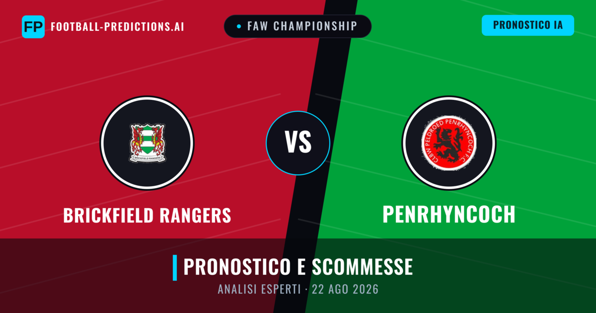 Brickfield Rangers vs Penrhyncoch — pronostico e anteprima del match