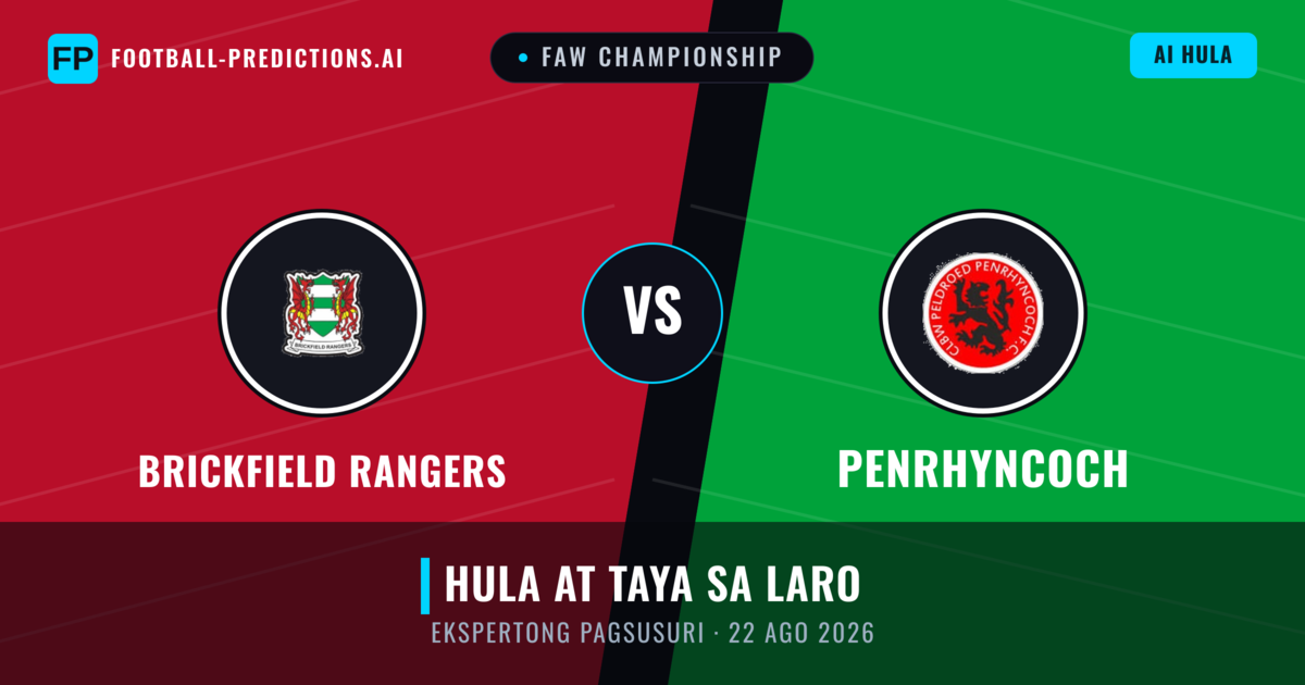 Brickfield Rangers vs Penrhyncoch — hula at preview ng laban