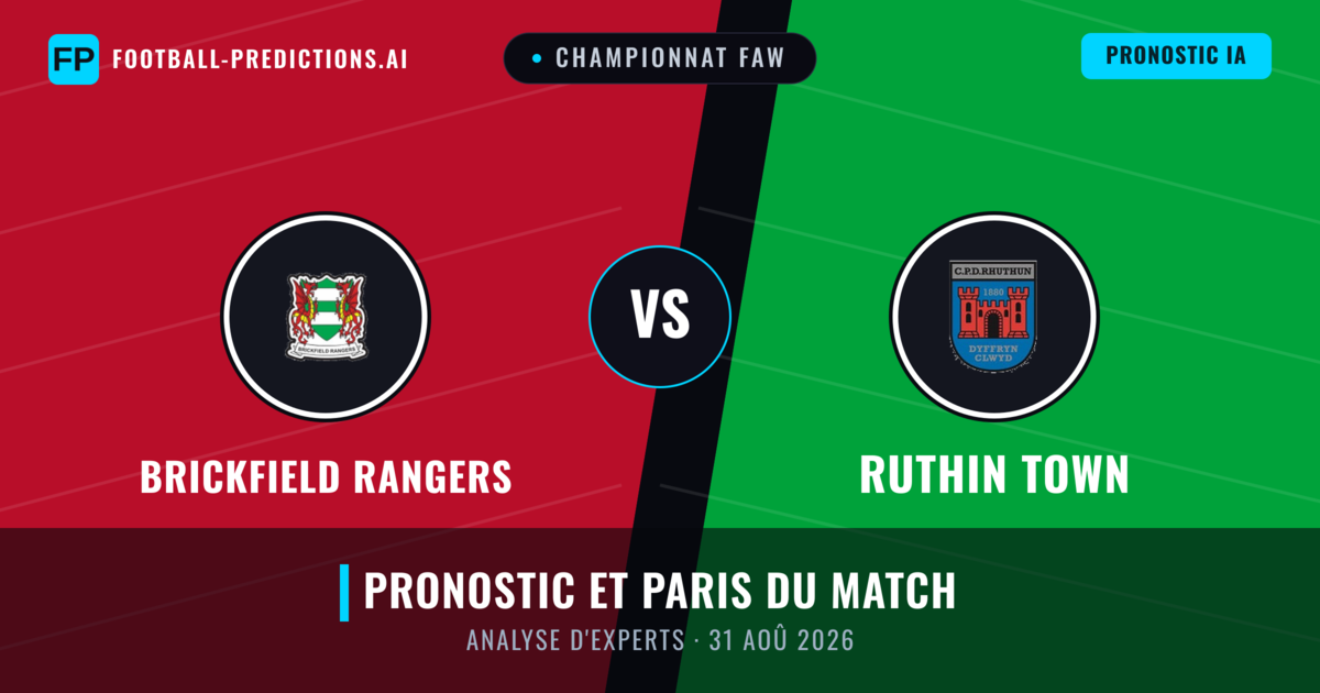 Brickfield Rangers vs Ruthin Town — pronostic et avant-match