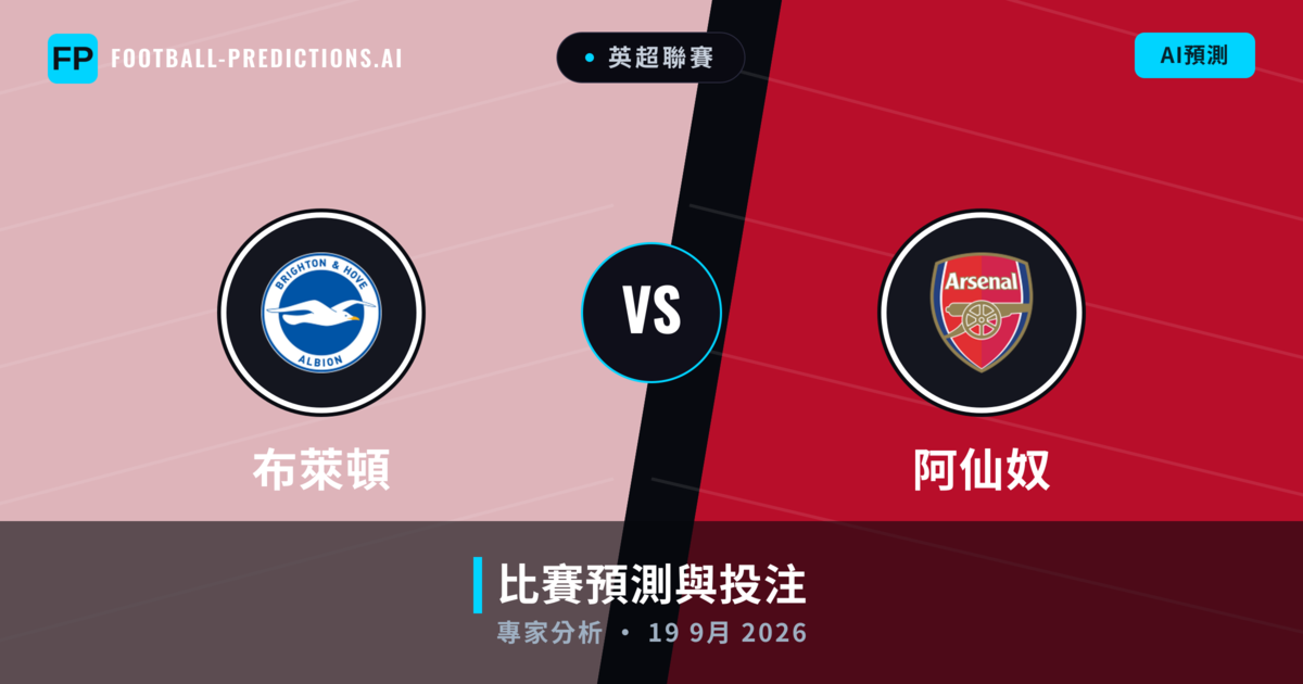 布萊頓 vs 阿仙奴 — 比赛预测和前瞻