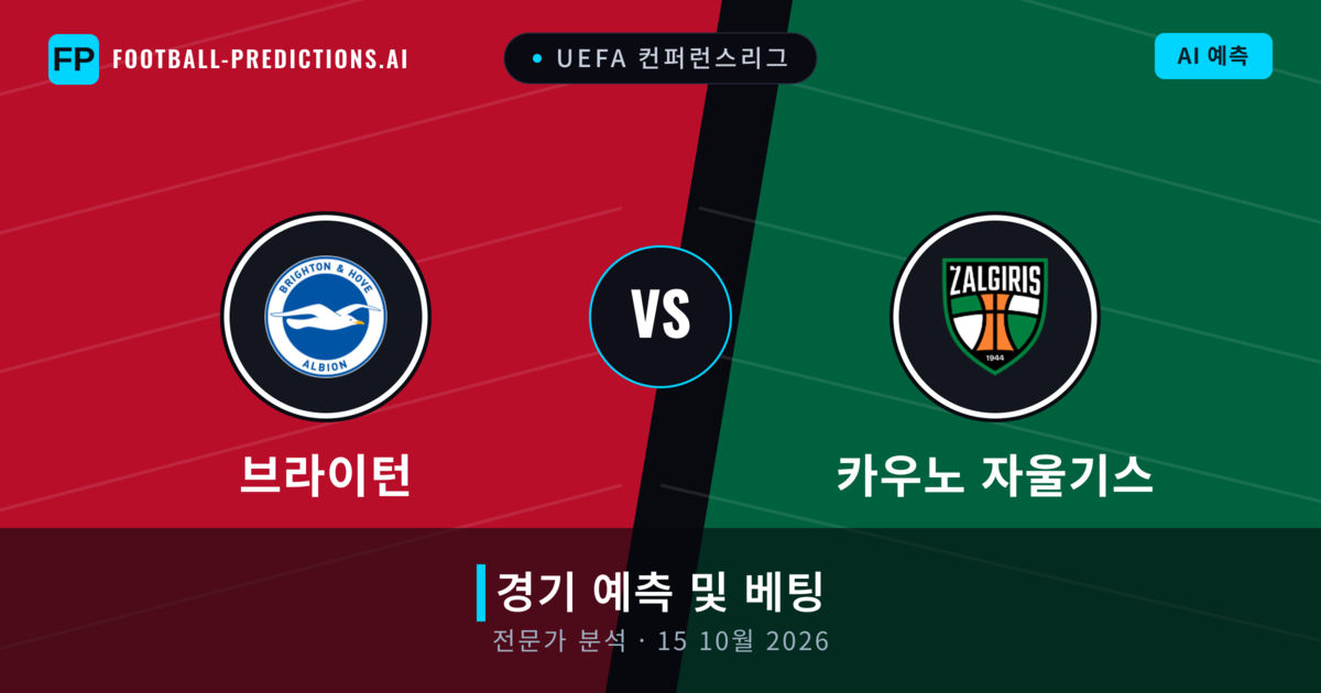 브라이턴 대 카우노 자울기스 — 경기 예측 및 프리뷰