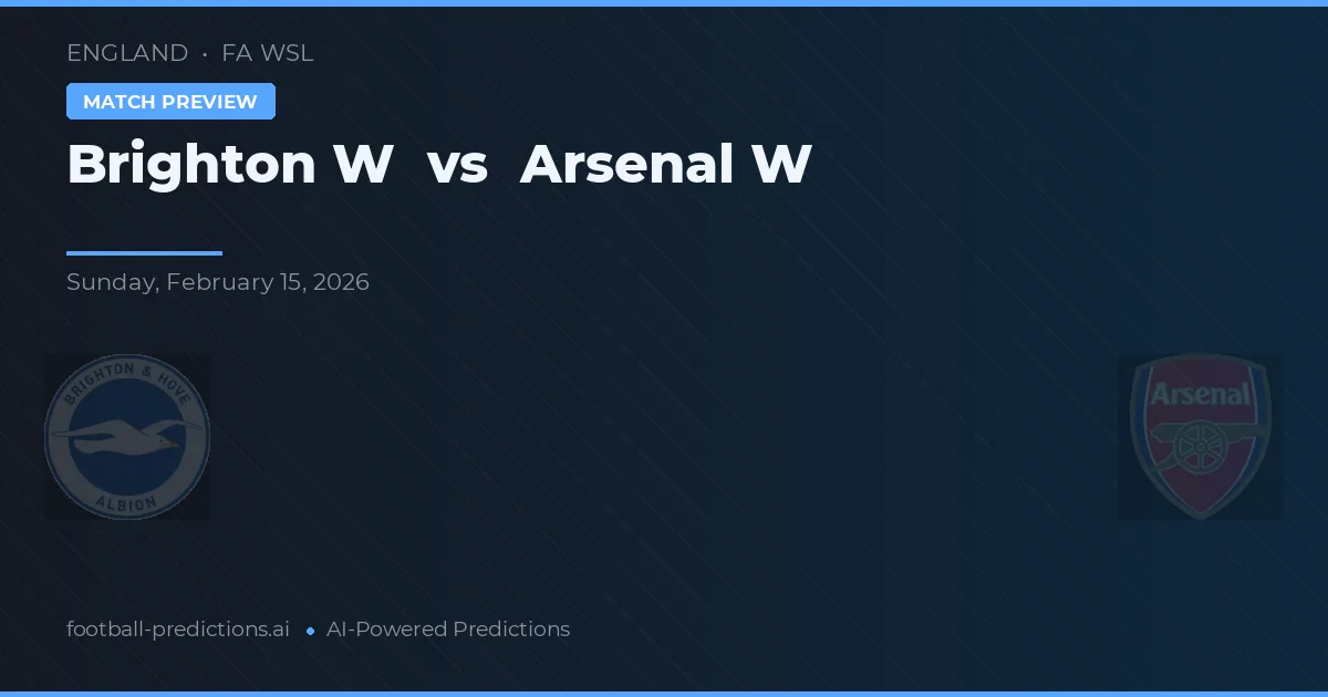 ไบรท์ตัน W vs อาร์เซนอล W preview