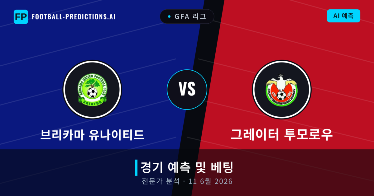 브리카마 유나이티드 대 그레이터 투모로우 — 경기 예측 및 프리뷰