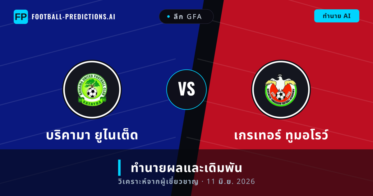บริคามา ยูไนเต็ด พบ เกรเทอร์ ทูมอโรว์ — ทำนายผลและพรีวิวการแข่งขัน