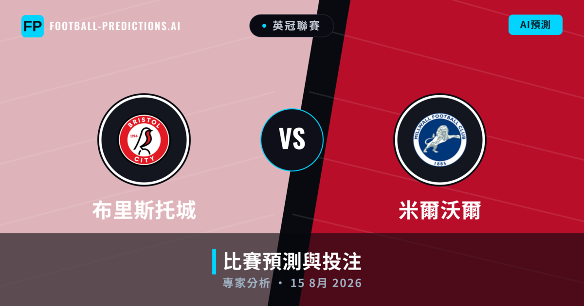 布里斯托城 vs 米爾沃爾 — 比赛预测和前瞻