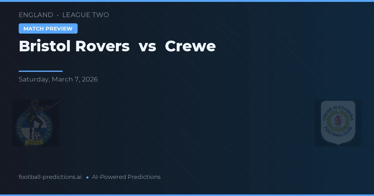 Bristol Rovers vs Crewe — pronostic et avant-match