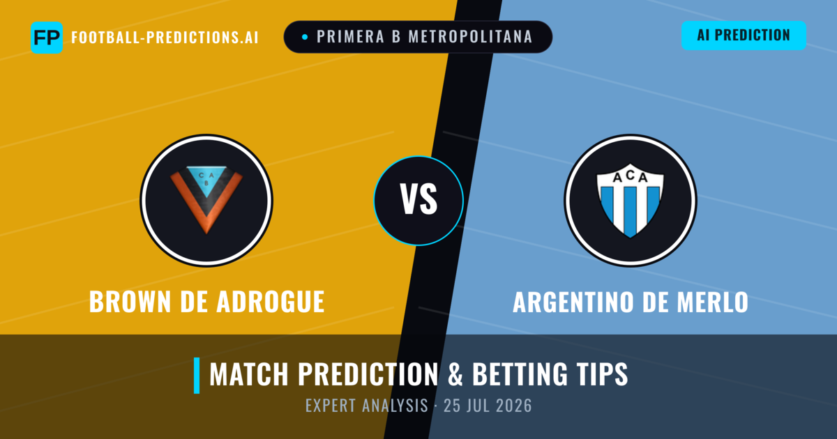 Brown DE Adrogue vs Argentino de Merlo — match prediction & preview