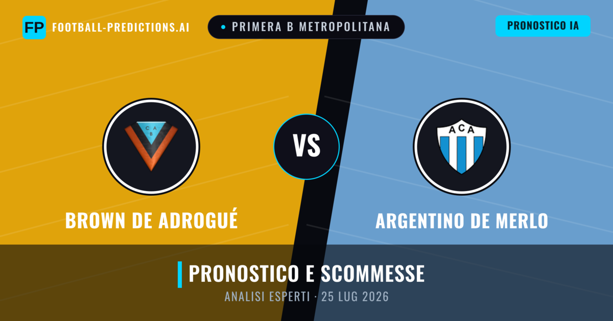 Brown de Adrogué vs Argentino de Merlo — pronostico e anteprima del match