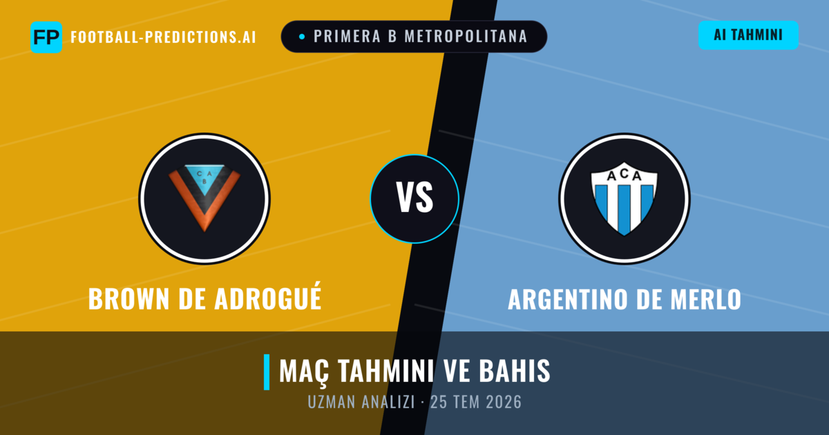 Brown de Adrogué - Argentino de Merlo — maç tahmini ve önizleme