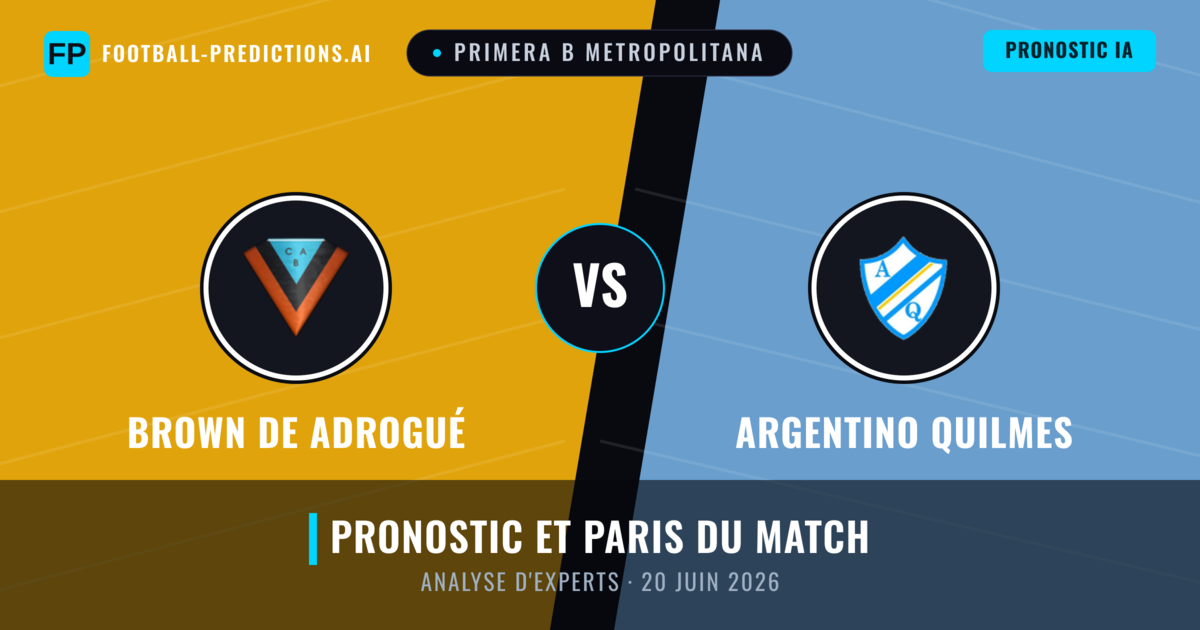 Brown de Adrogué vs Argentino Quilmes — pronostic et avant-match