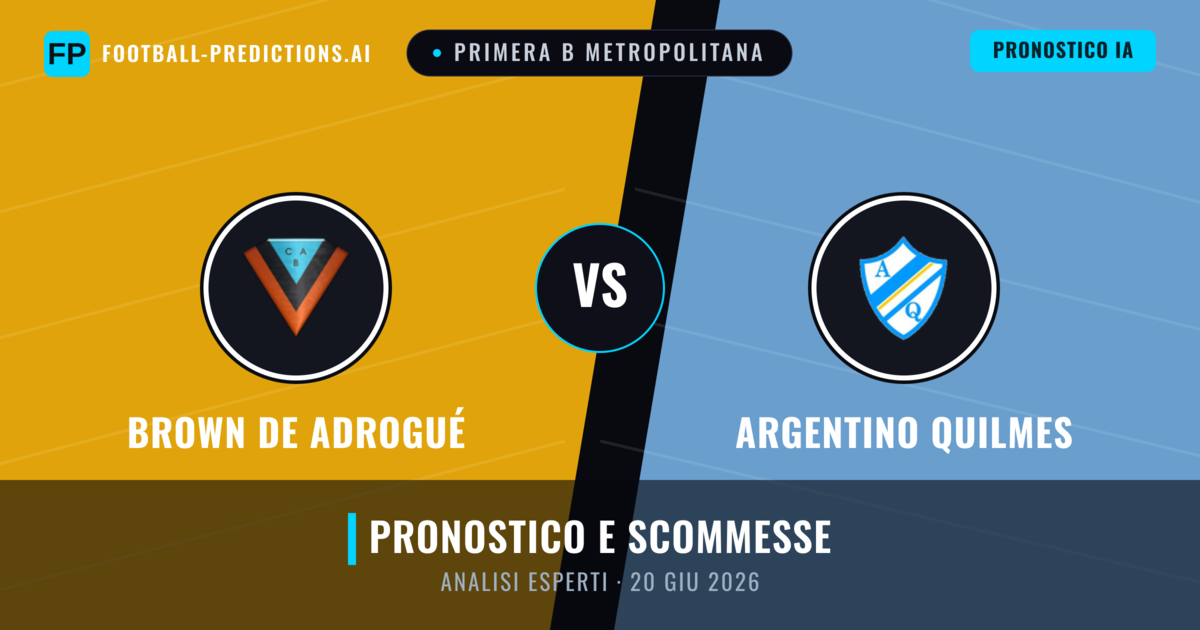 Brown de Adrogué vs Argentino Quilmes — pronostico e anteprima del match
