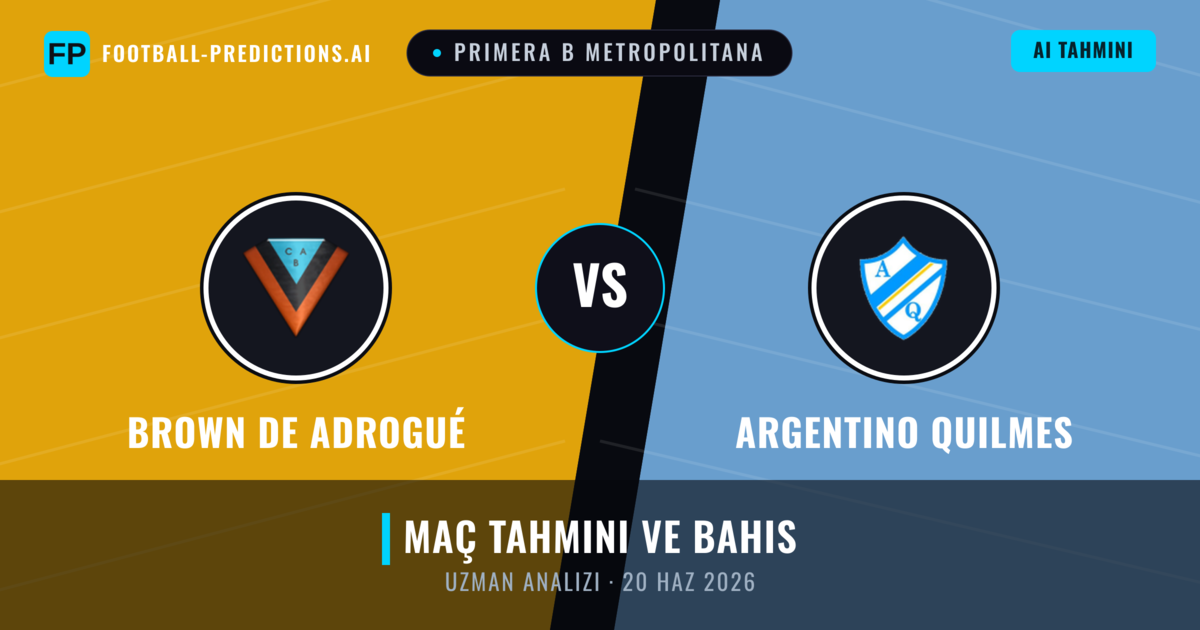 Brown de Adrogué - Argentino Quilmes — maç tahmini ve önizleme