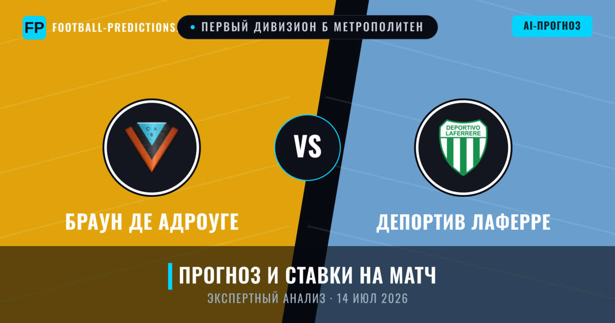 Браун де Адроуге – Депортив Лаферре — прогноз и превью матча