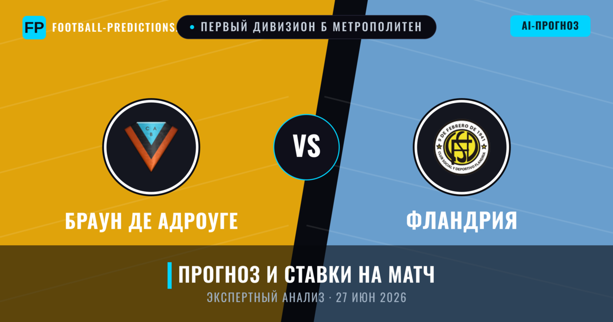 Браун де Адроуге – Фландрия — прогноз и превью матча