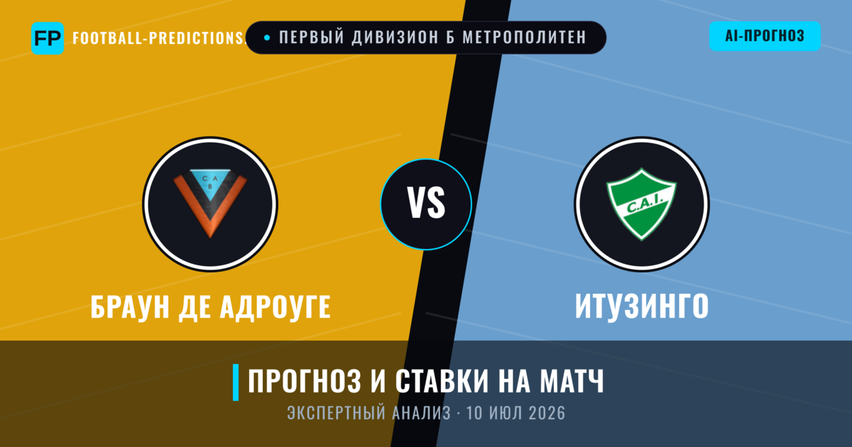 Браун де Адроуге – Итузинго — прогноз и превью матча