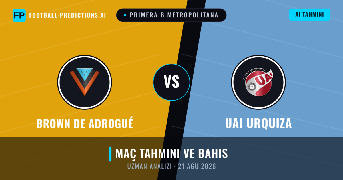 Brown de Adrogué - UAI Urquiza — maç tahmini ve önizleme