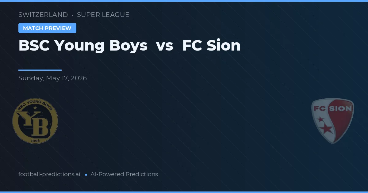 BSC Young Boys vs FC Sion — Prognose und Spielvorschau