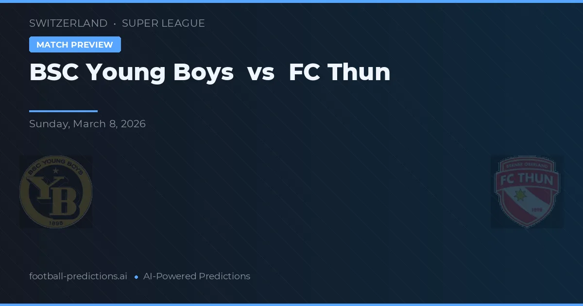 BSC Young Boys vs FC Thoune — pronostic et avant-match