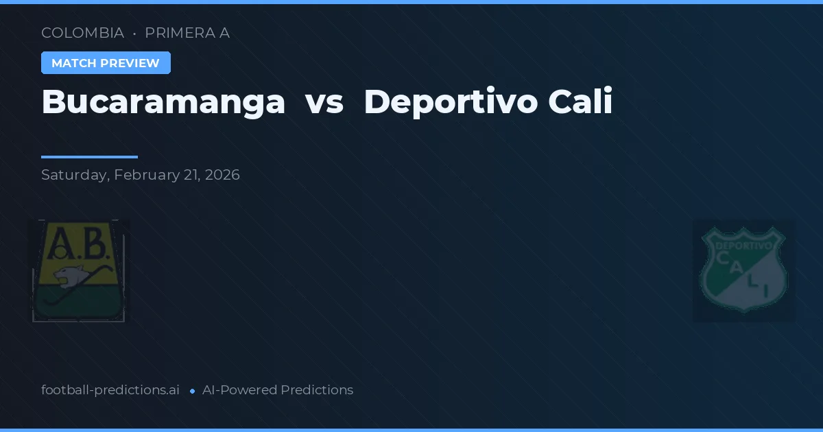 Bucaramanga vs Deportivo Cali — dự đoán và xem trước trận đấu