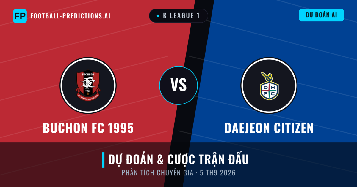 Buchon FC 1995 vs Daejeon Citizen — dự đoán và xem trước trận đấu