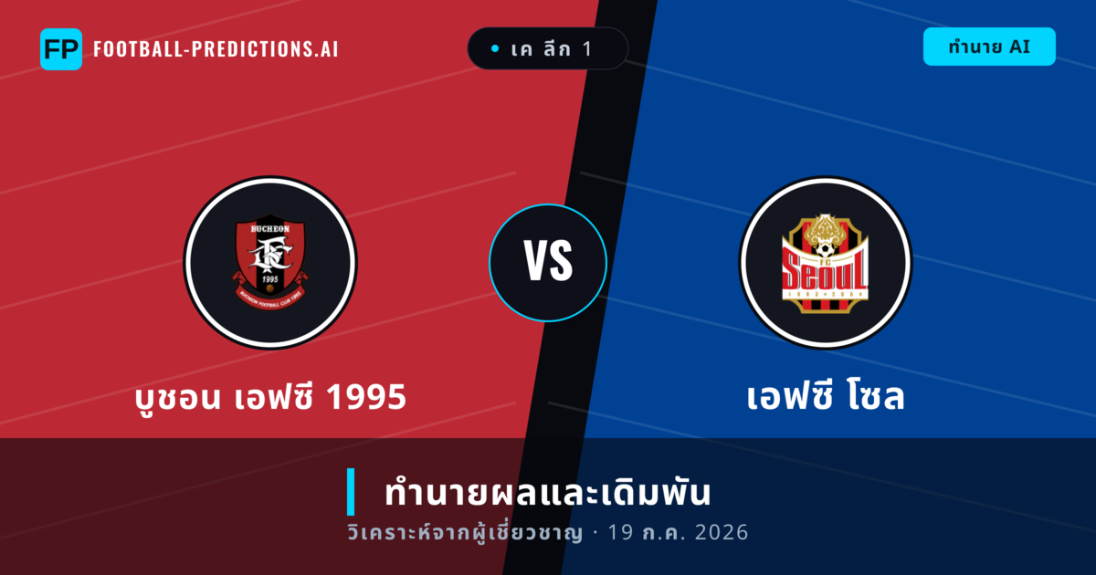 บูชอน เอฟซี 1995 พบ เอฟซี โซล — ทำนายผลและพรีวิวการแข่งขัน