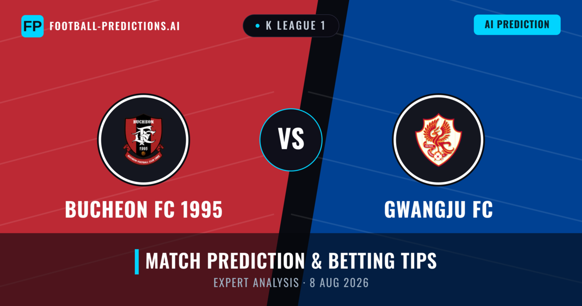 Bucheon FC 1995 vs Gwangju FC — match prediction & preview