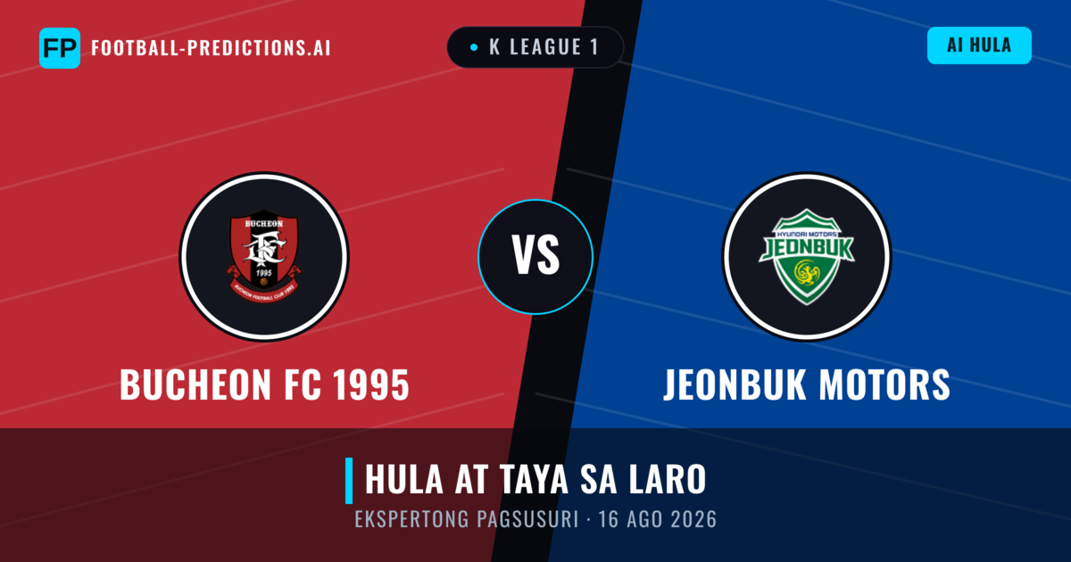Bucheon FC 1995 vs Jeonbuk Motors — hula at preview ng laban