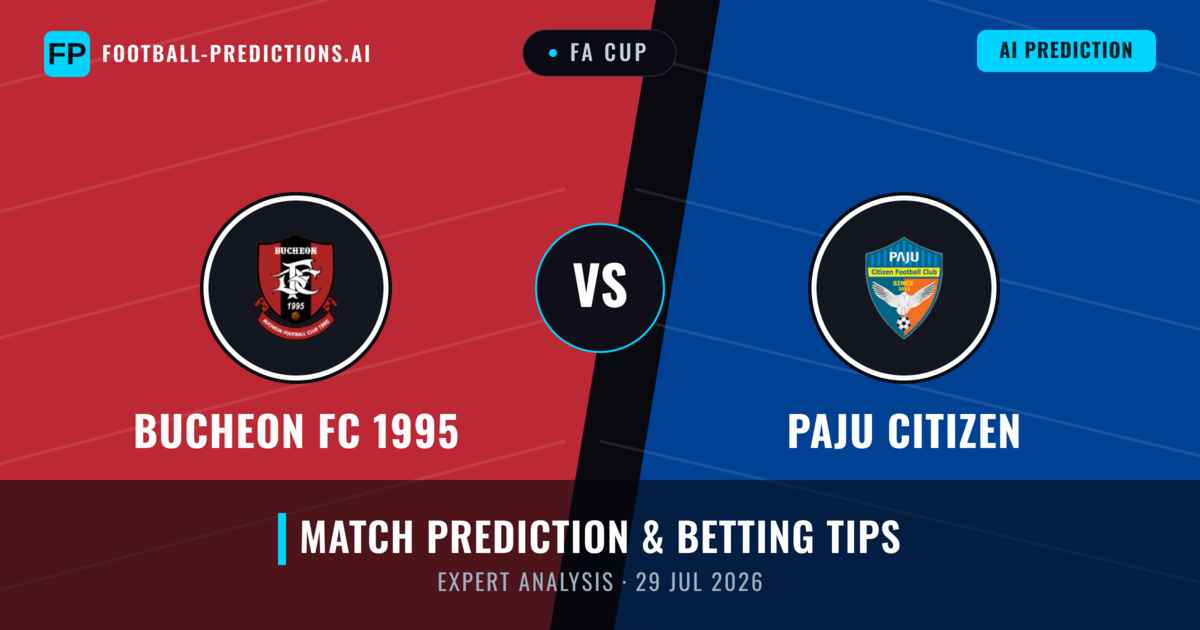Bucheon FC 1995 vs Paju Citizen — match prediction & preview