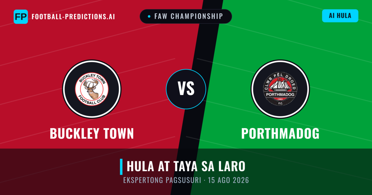 Buckley Town vs Porthmadog — hula at preview ng laban