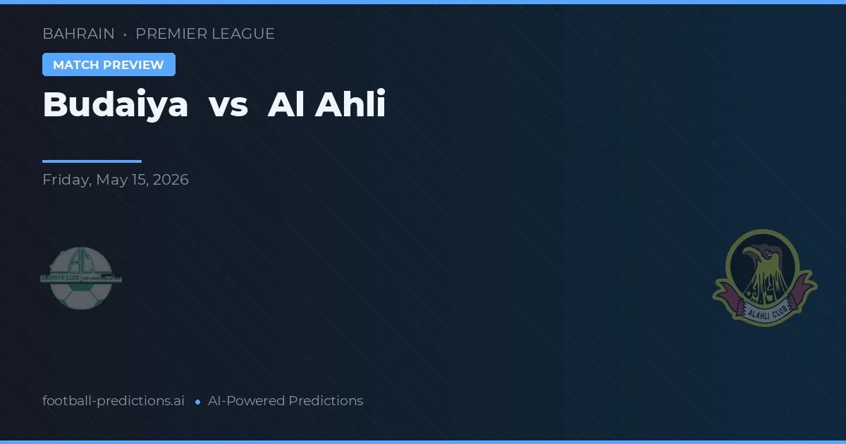 Budaiya vs Al Ahli — match prediction & preview