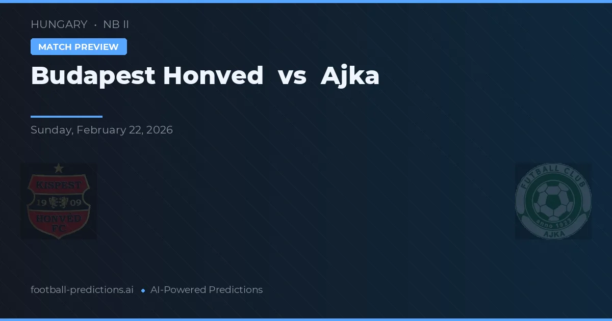 Honvéd Budapest vs Ajka — pronostico e anteprima del match