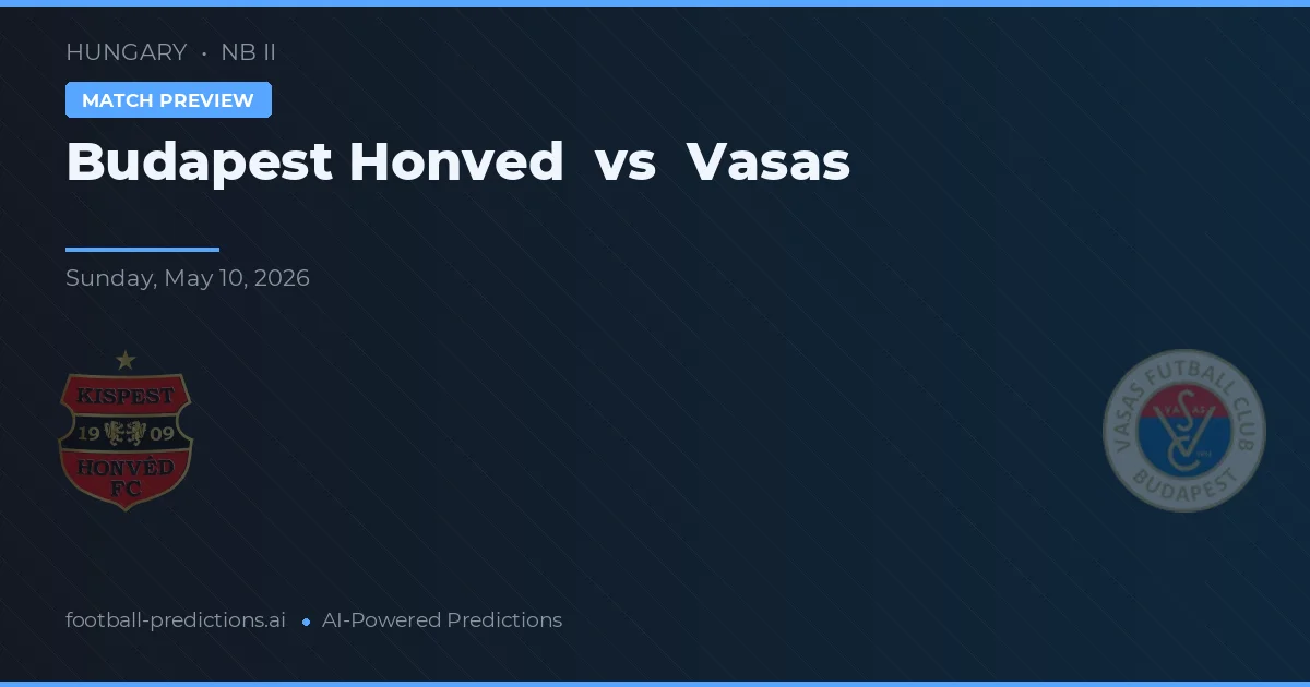 Honvéd Budapest vs Vasas — pronostico e anteprima del match